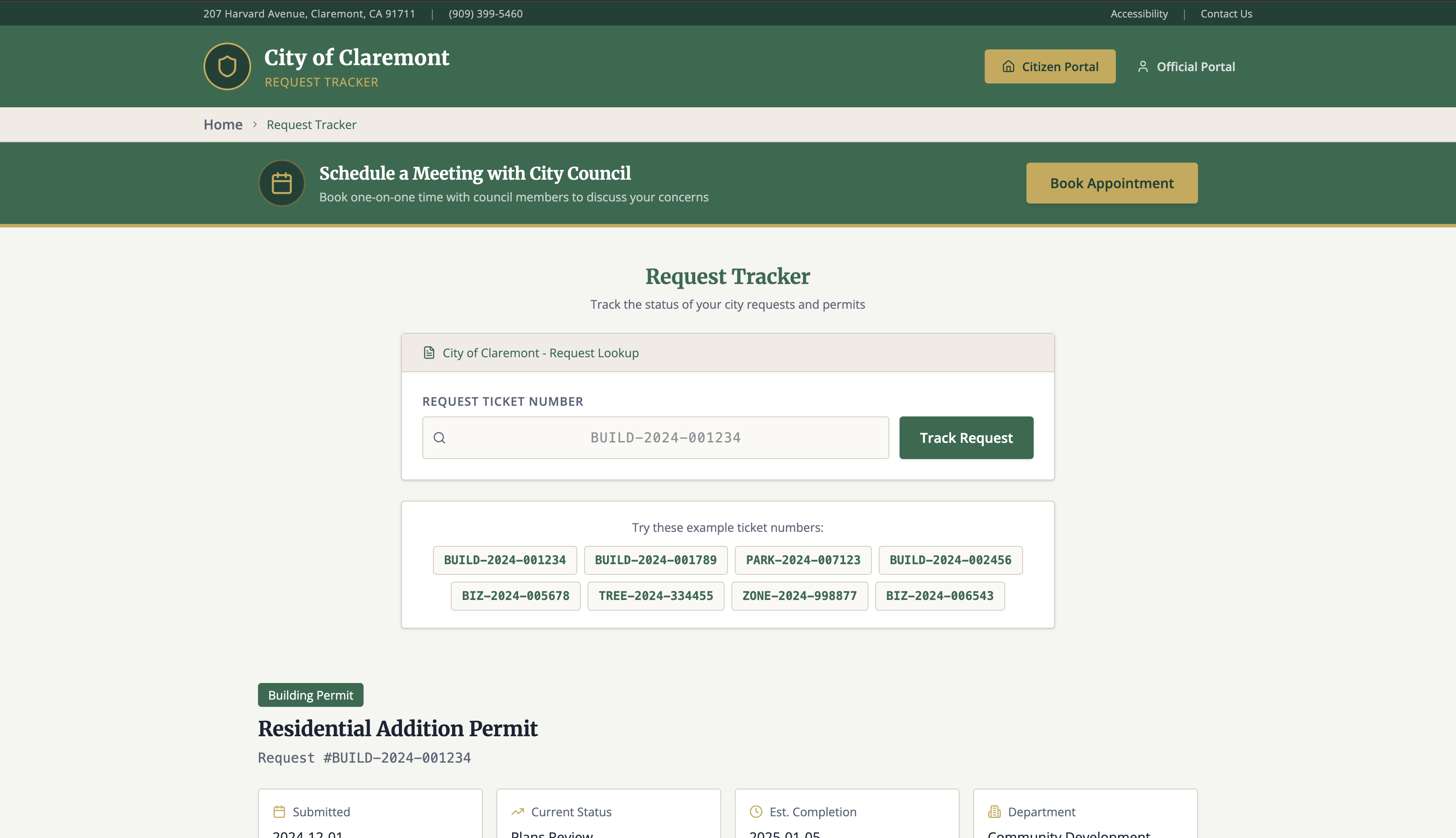 Civic engagement citizen portal prototype
